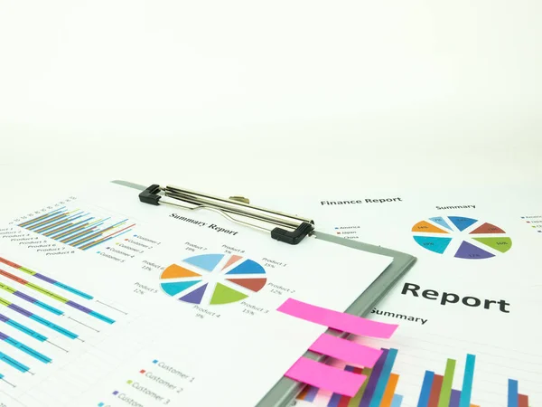 Marketing report chart and Financial graph analysis.