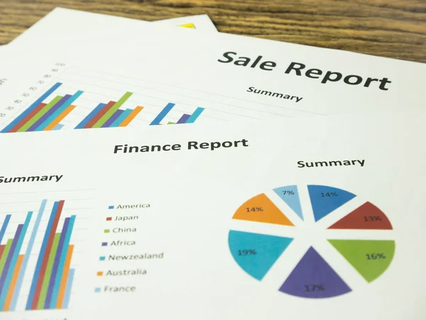 Marketing Report Graph Calculations Savings Finances Economy Concept — Stock Photo, Image