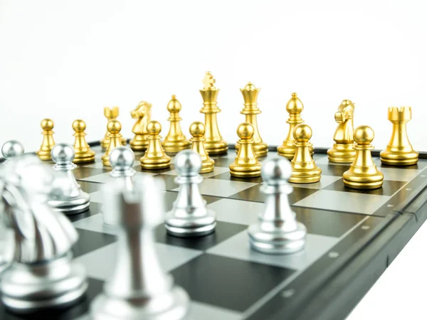 Schachbrettspiel Konzept Von Geschäftsideen Und Wettbewerbsideen Und Strategieideen Konzept Leader — Stockfoto