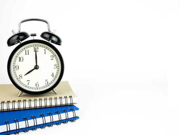 Back School Concept Alarm Clock Book Royalty Free Stock Photos