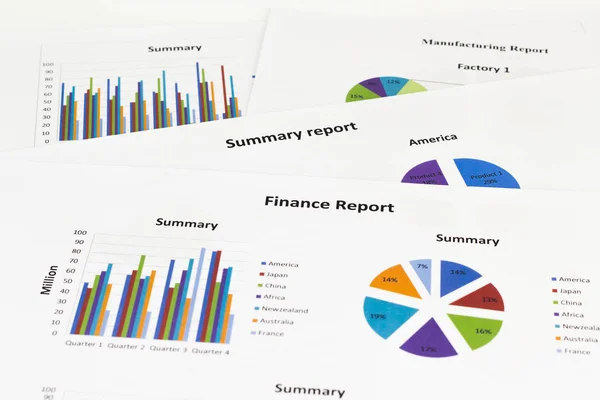 Finance report, Graph Calculations, savings, finances and economy concept.