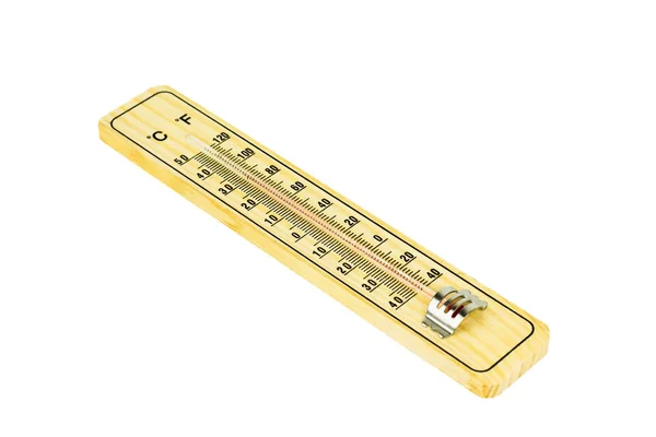 Thermometer Geïsoleerd Witte Achtergrond Met Knippad — Stockfoto