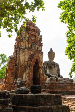 Wat Mahathat Budist Tapınağı Ayutthay.Thailand içinde karmaşık.