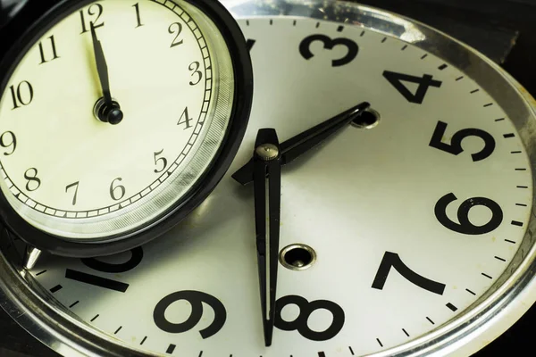 Close Dial Old Clock — Stock Photo, Image