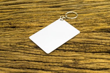 Ahşap arka plan boşluk kartı plaka.