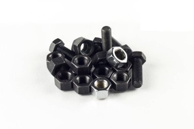 somun ve civata beyaz.