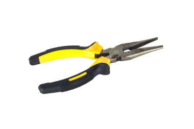 Beyaz arkaplanda pense izole edildi.