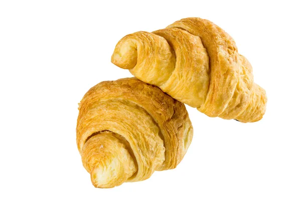 Croissant Fresco Sabroso Aislado Sobre Fondo Blanco — Foto de Stock