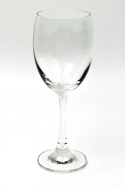 Prázdné Víno Sklenice Bílém Pozadí — Stock fotografie