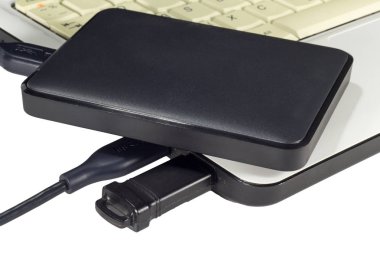 Harici Hdd ve Usb sürücüsüne bağlanma defter, seçici odak