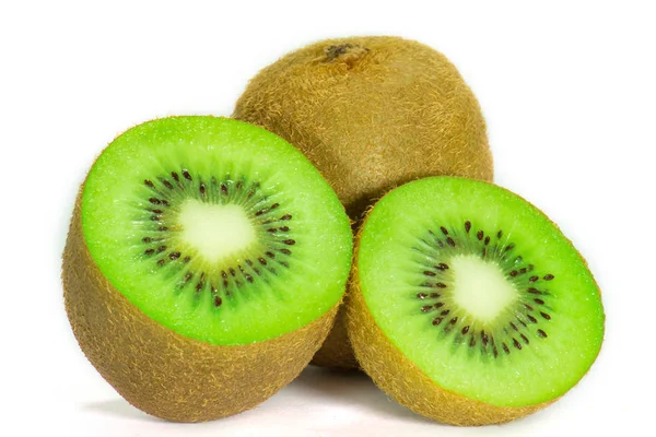 Kiwi Fruit Witte Achtergrond — Stockfoto