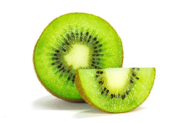 Fruta Kiwi Jugosa Sobre Fondo Blanco —  Fotos de Stock