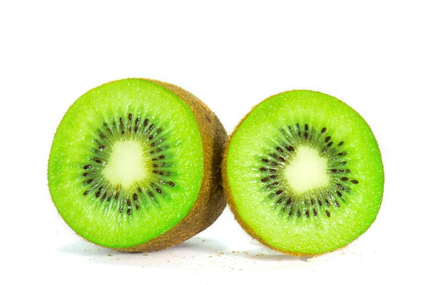 Kiwi Fruit Witte Achtergrond — Stockfoto