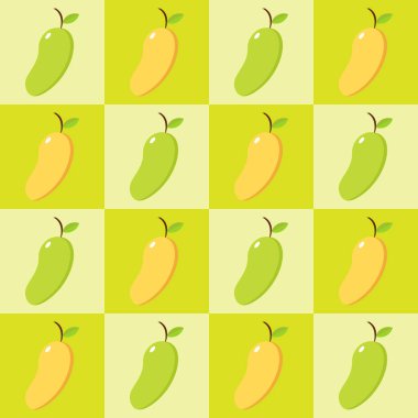Arka planda bir kare biçimi - vektör desen sorunsuz mango.
