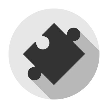 Dört adet siyah parçalı bulmaca vektör illüstrasyon izole.