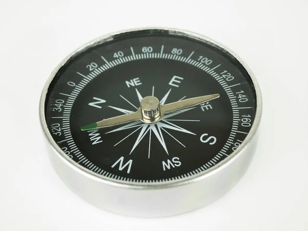 Kompas Izolowany Białym Tle — Zdjęcie stockowe