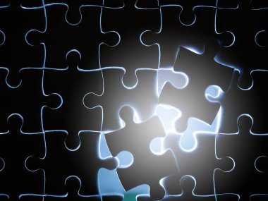 Aydınlatma ile Eksik Yapboz parçası, İş konsepti için 