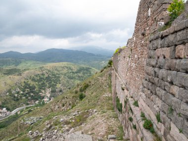 Akropolis, Bergama, Türkiye'de bir açık hava müzesinin kalıntıları.