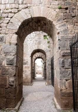 Akropolis, Bergama, Türkiye'de bir açık hava müzesinin kalıntıları.