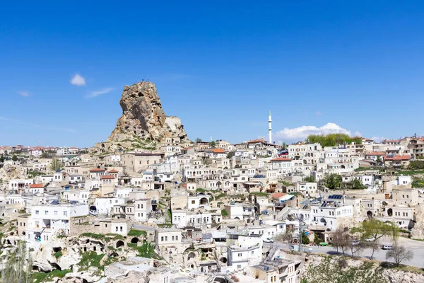 Uchisar Castle in Cappadocia Region of Turkey. — Stock Photo, Image