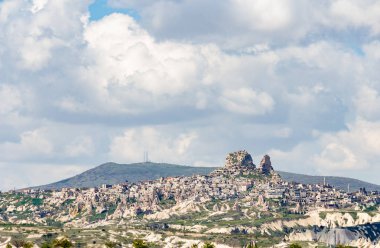 Türkiye Kapadokya Bölgesinde Uçhisar Kalesi.