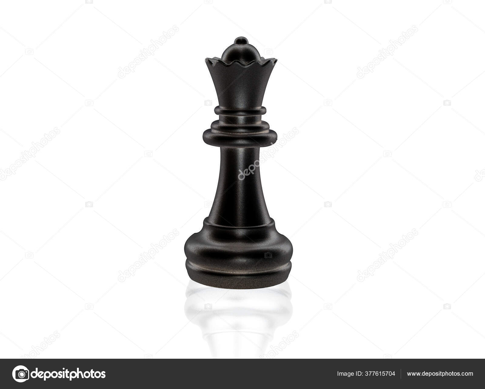 Uma peça de xadrez rainha branca está em um fundo preto.