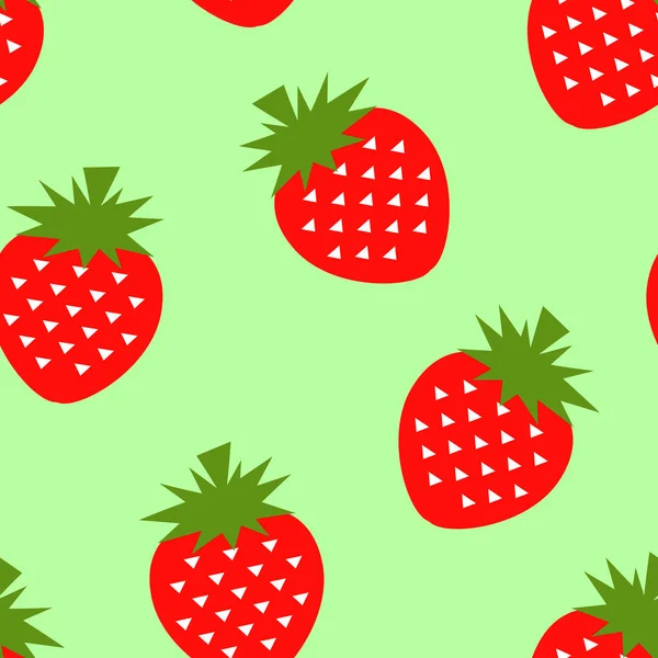 Modello Geometrico Fragola Senza Cuciture Illustrazione Vettoriale Sfondi Progettazione Invito — Vettoriale Stock