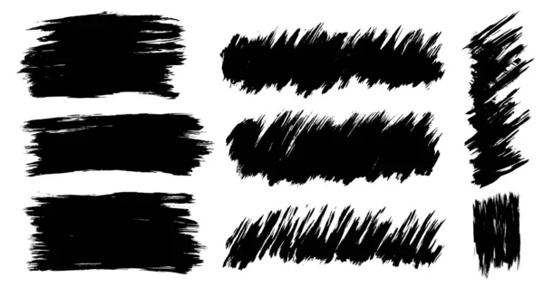 Brush strokes templates,  vector grunge paintbrush set — Stock Vector