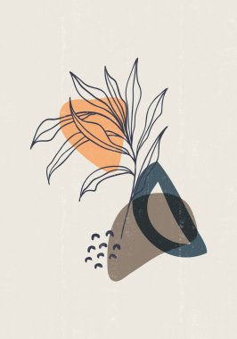 Botanik baskılı boho minimalist basılabilir duvar sanatı soyut ev dekorasyonu çiçek desenli bohem sanat eserleri, vektör
