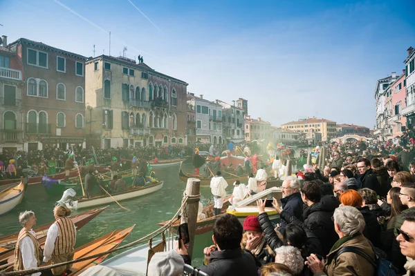 Venecia Italia 2017 Festival Regata Fiesta Acuática Venecia Carnaval — Foto de Stock