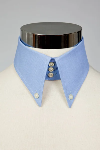 A blue shirt collar on the manikin — Stock Photo, Image