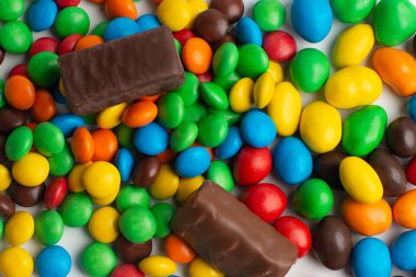 renkli çikolata şekerleme arka plan