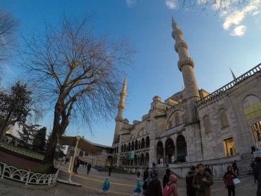 İstanbul, Türkiye - 18 Ocak 2013: Sultanahmet Camii (Mavi Mo