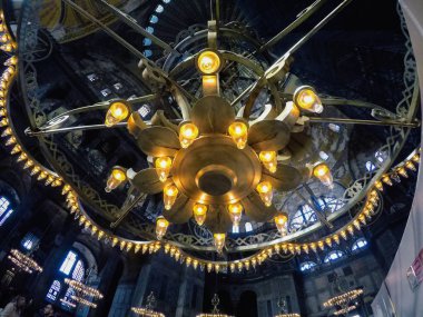 İstanbul, Türkiye - 7 Mart 2019: Sultanahmet Mo'nun İç