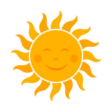 Gülümseyen güneş simge tasarlamak