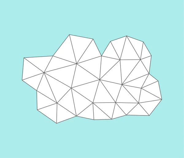 Weiße Geometrische Wolke Vektorillustration — Stockvektor