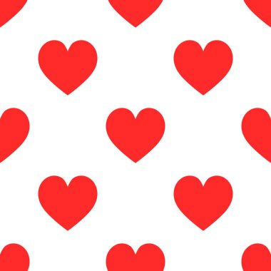 Kırmızı kalp deseni. Vektör illüstrasyonu