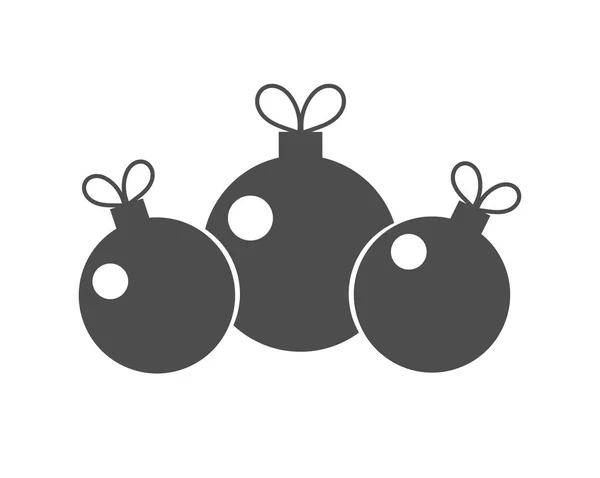 Icono Las Bolas Navidad Ilustración Vectorial — Vector de stock