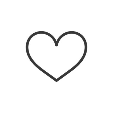 Hat sanatı kalp simgesi. Vektör çizim