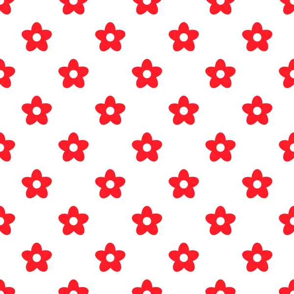 红花无缝图案 矢量插图 — 图库矢量图片