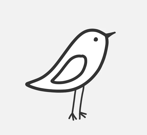 Μικρό Πουλί Εικονίδιο Vector Εικονογράφηση — Διανυσματικό Αρχείο