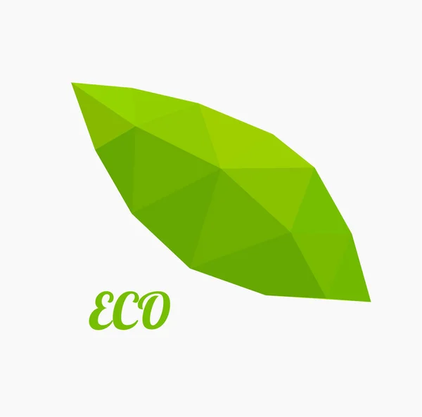 Groene Blad Eco Icoon Vectorillustratie — Stockvector