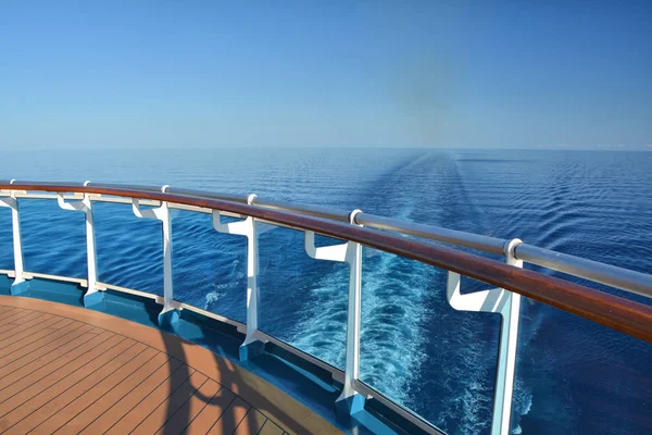 Cruise Ship Stern Wake Caribbean Sea — Stock Photo, Image