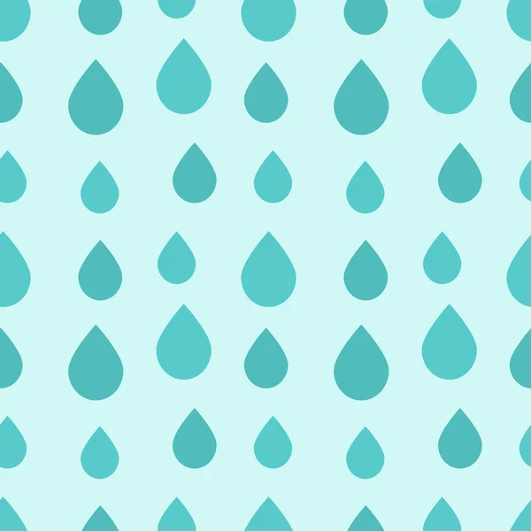 Blue Rain Drops Seamless Pattern Vector Illustration — Stock Vector