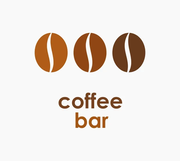 Granos Café Símbolo Logotipo Ilustración Vectorial — Archivo Imágenes Vectoriales
