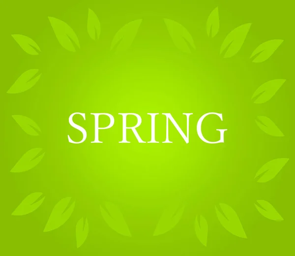 Весна Зеленом Фоне Векторная Иллюстрация — стоковый вектор