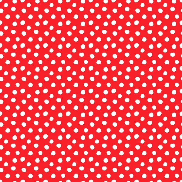 Polka Dots Rood Naadloze Patroon Vectorillustratie — Stockvector