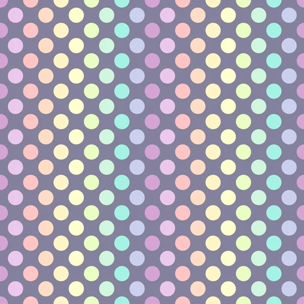 Kleurrijke Pastel Polka Dots Naadloze Patroon — Stockvector