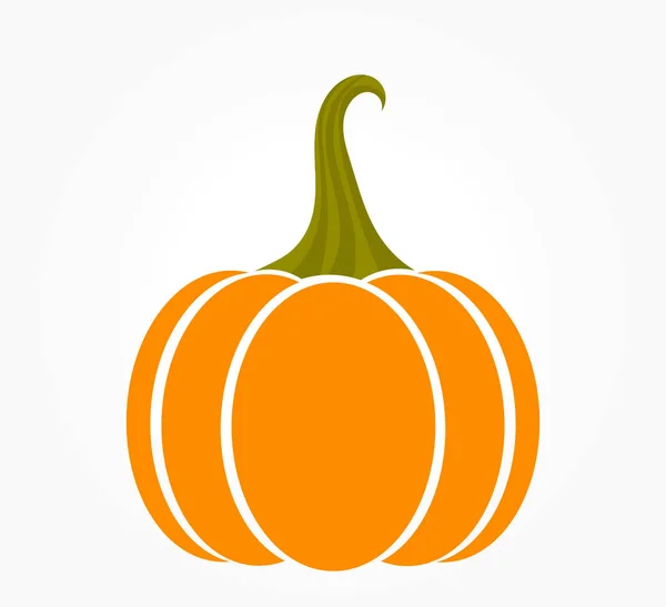 Оранжевая Икона Осенней Тыквы Белом Фоне Векторная Иллюстрация — стоковый вектор