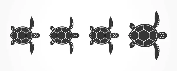 Kaplumbağalar Aile Vektör Çizim — Stok Vektör